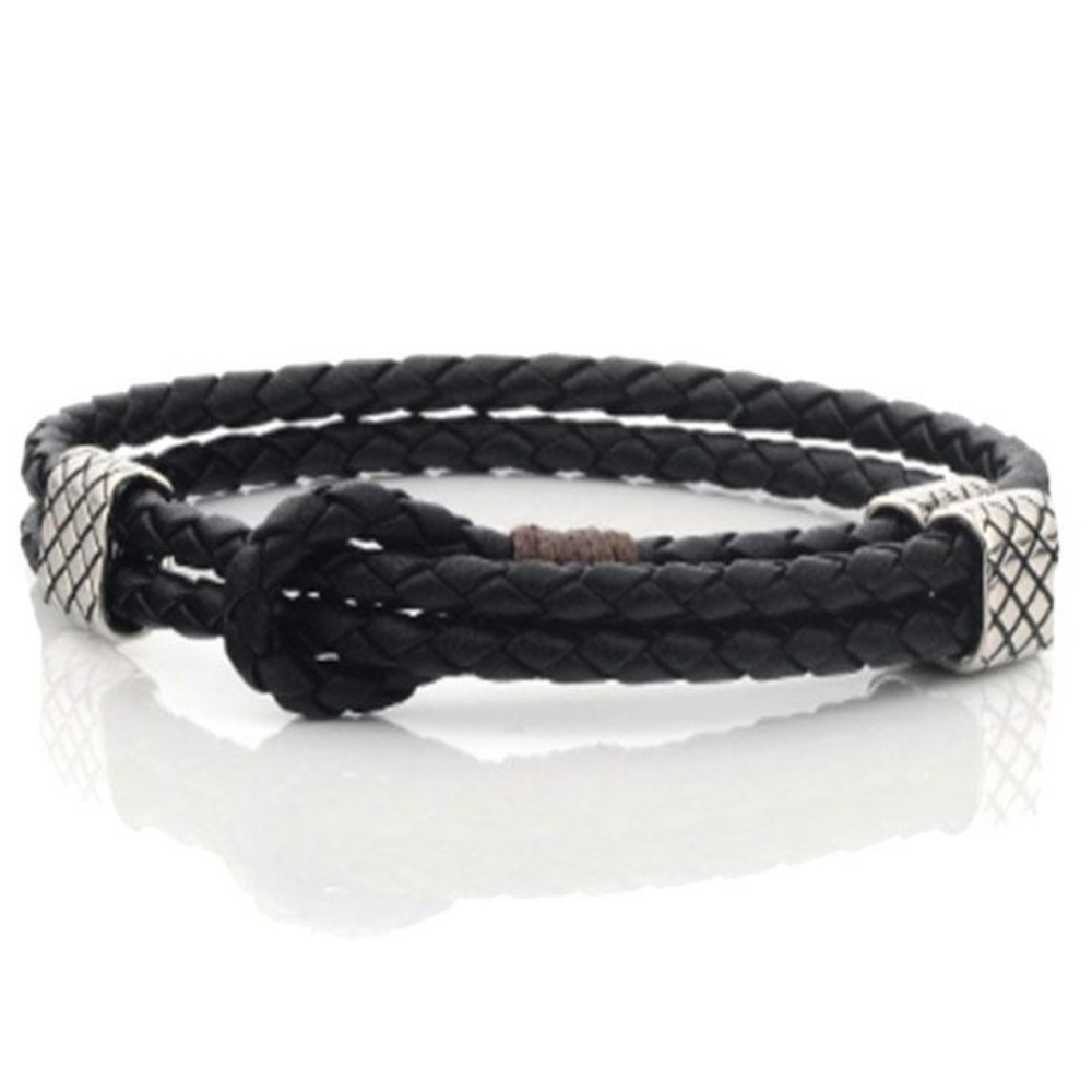 Adjustable Woven Leather Bracelet Color Options